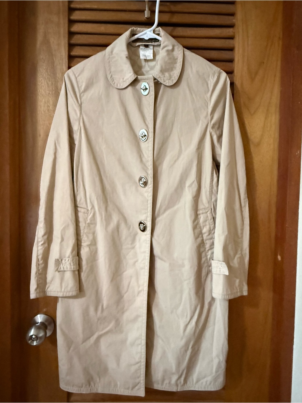 Coach Beige Single-Breasted Trench Coat